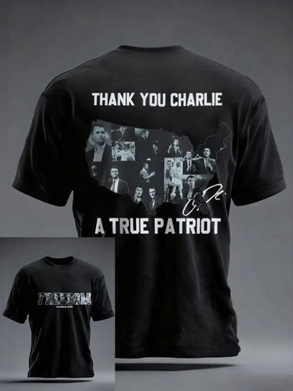 Men’s Freedom True Patriot Memorial Printed T-shirt Black / S