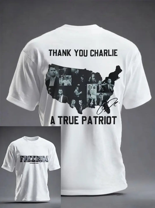 Men’s Freedom True Patriot Memorial Printed T-shirt White / S