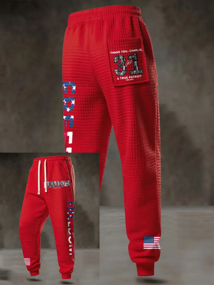 Men’s Freedom True Patriot Printed Pants Red / S