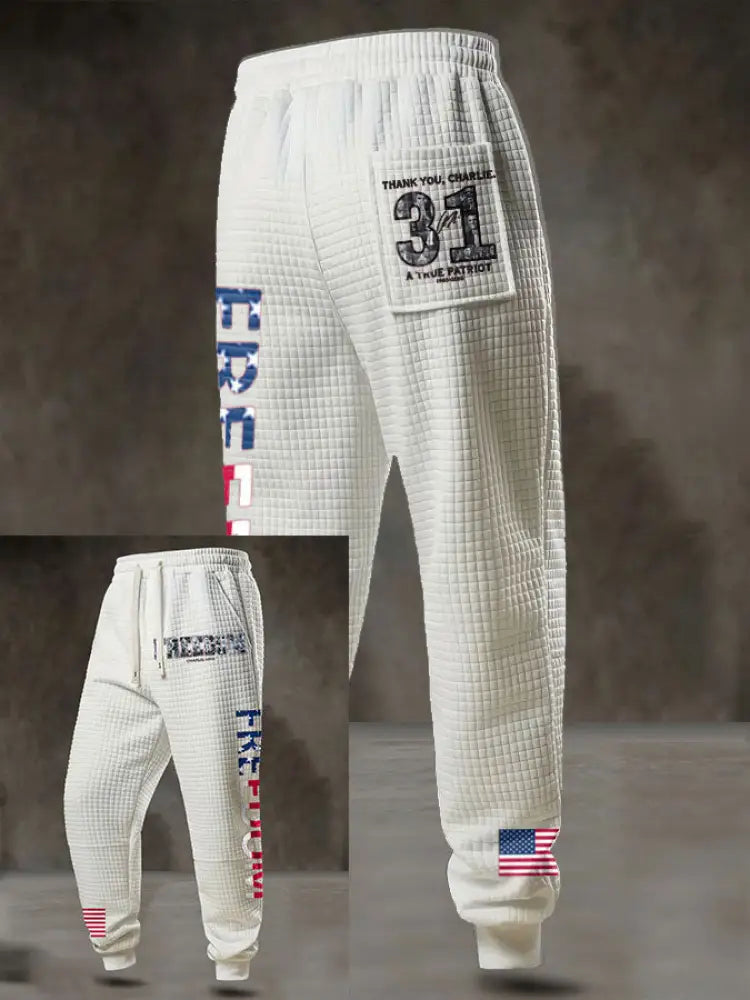Men’s Freedom True Patriot Printed Pants White / S