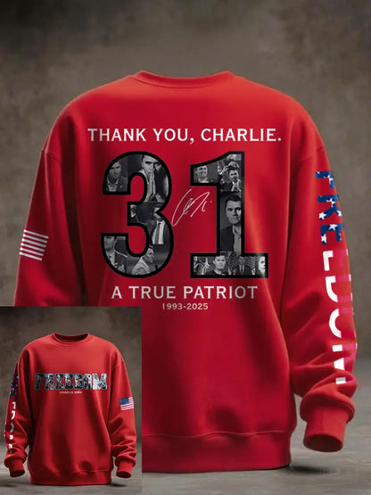 Men’s Freedom True Patriot Printed Sweatshirt Red / S
