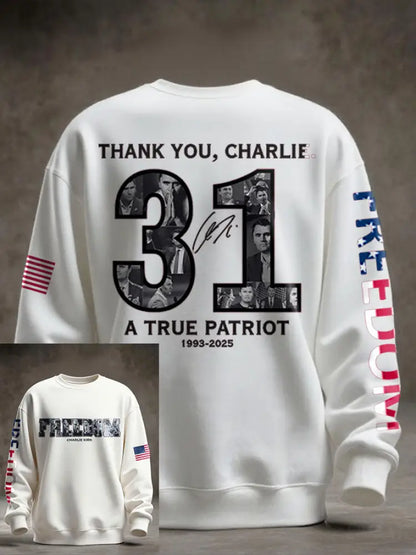 Men’s Freedom True Patriot Printed Sweatshirt White / S