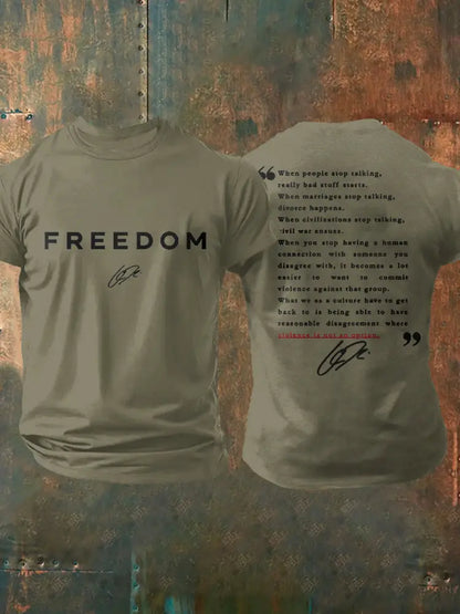 Men’s Freedom True Patriot Printed T-shirt Army Green / S