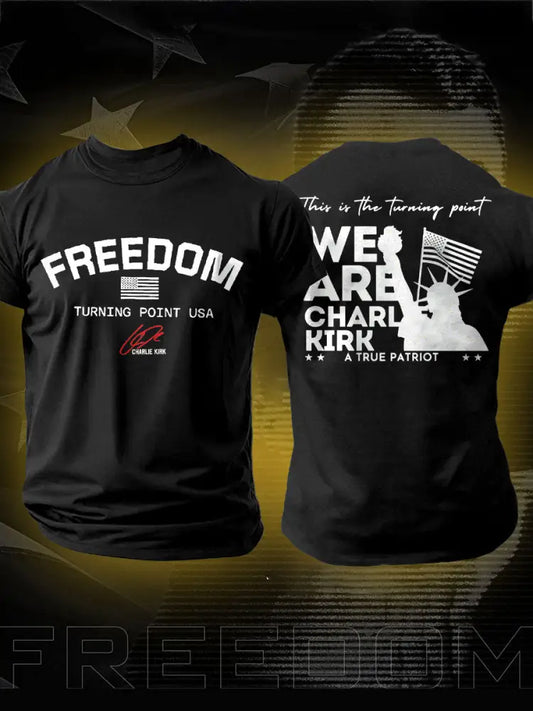 Men’s Freedom True Patriot Printed T-shirt Black / S