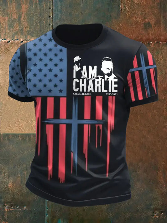 Men’s Freedom True Patriot Printed T-shirt Black / S