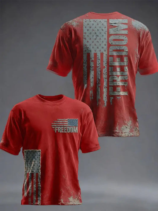 Men’s Freedom True Patriot Printed T-shirt Red / S