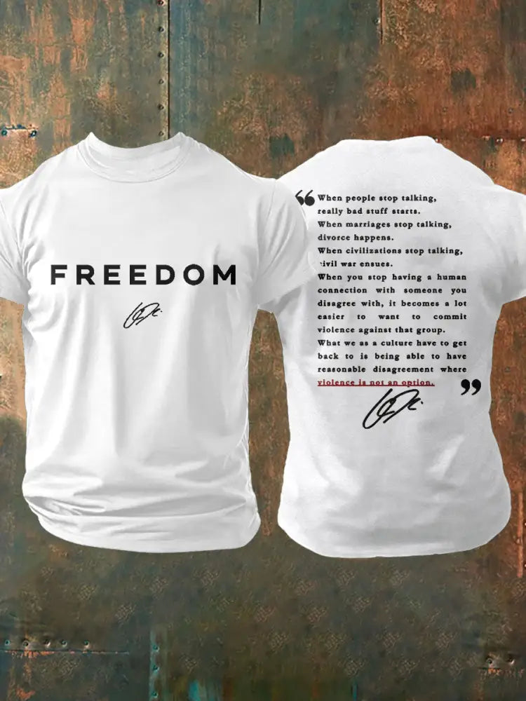 Men’s Freedom True Patriot Printed T-shirt White / S