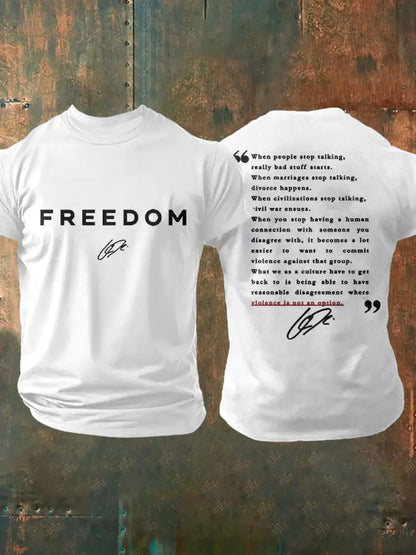 Men’s Freedom True Patriot Printed T-shirt White / S
