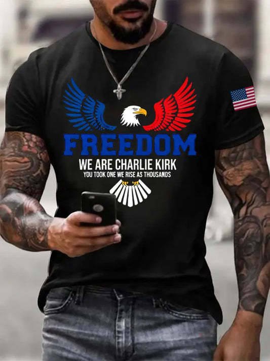 Men’s Freedom You Took One We Rise As Thousands Short-sleeved T-shirt Black / S
