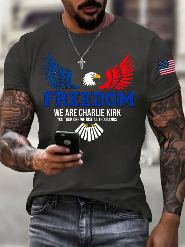 Men’s Freedom You Took One We Rise As Thousands Short-sleeved T-shirt Dark Gray / S