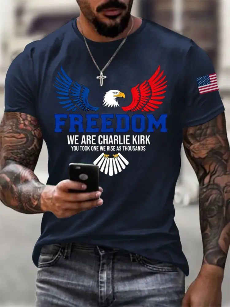 Men’s Freedom You Took One We Rise As Thousands Short-sleeved T-shirt Navy Blue / S