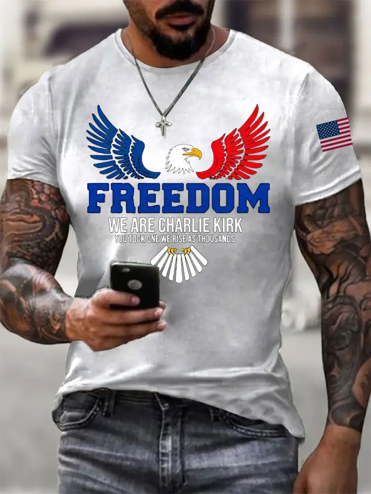 Men’s Freedom You Took One We Rise As Thousands Short-sleeved T-shirt White / S