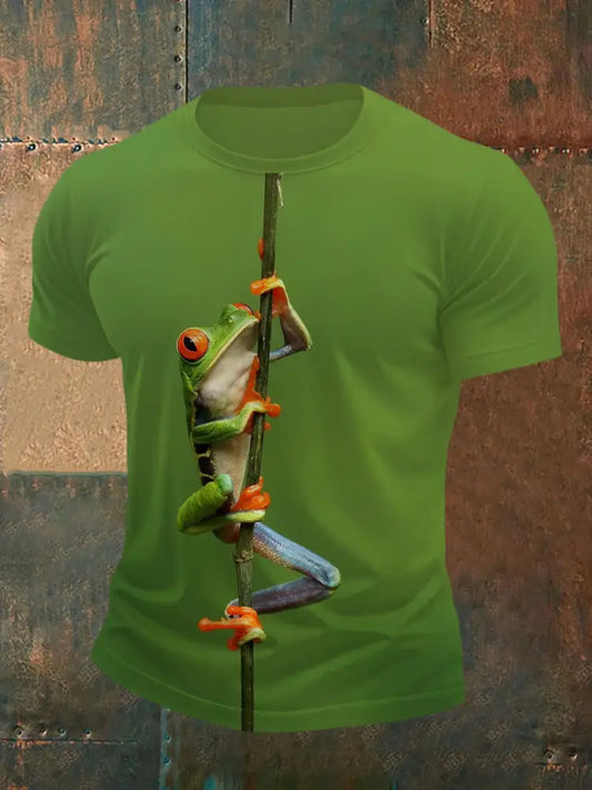 Men’s Funny Frog T-shirt Green / S