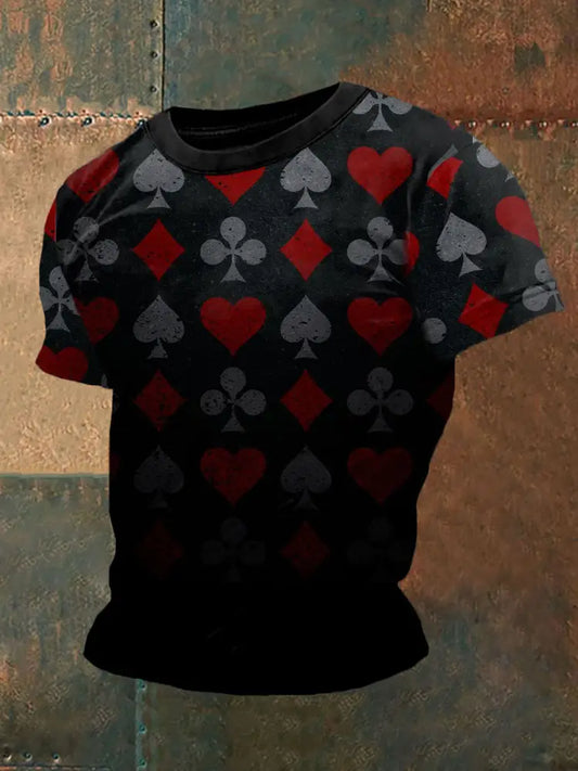 Men’s Funny Poker Casual T-Shirt Black / S