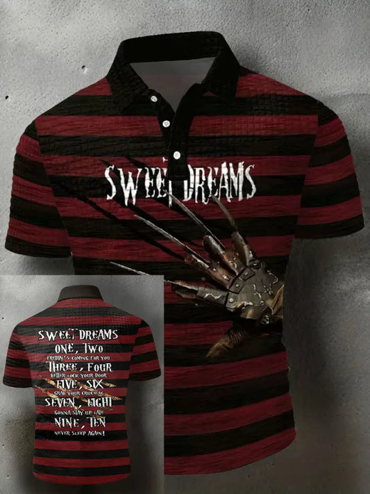 Men’s Halloween Horror Nightmare Printed Casual Tops As picture / S