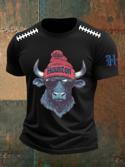 Men’s Houston Football Short Sleeves T shirt Black / S