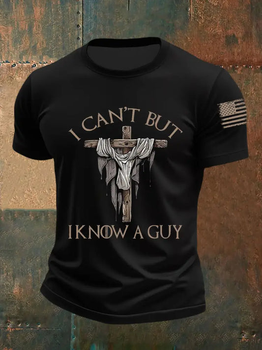 Men’s I Can’t But I Know A Guy Short-sleeved T-shirt Black / S
