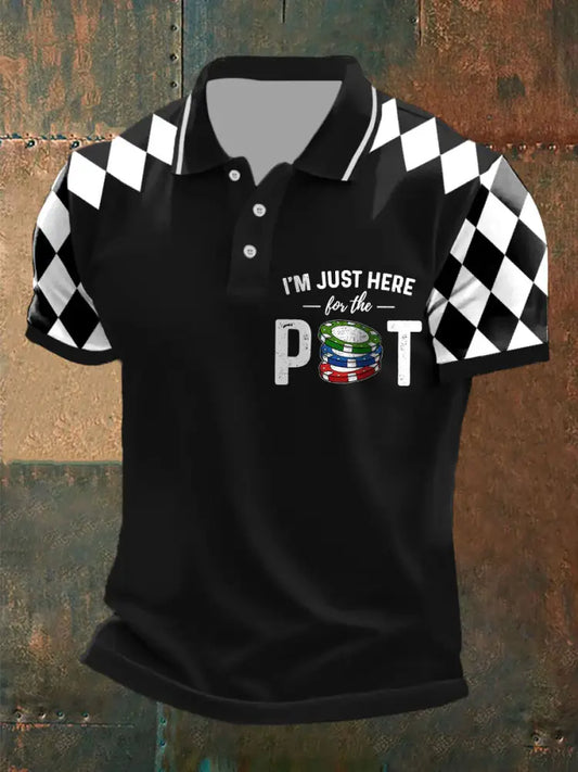 Men’s I’m just here for the pot tops Black / S