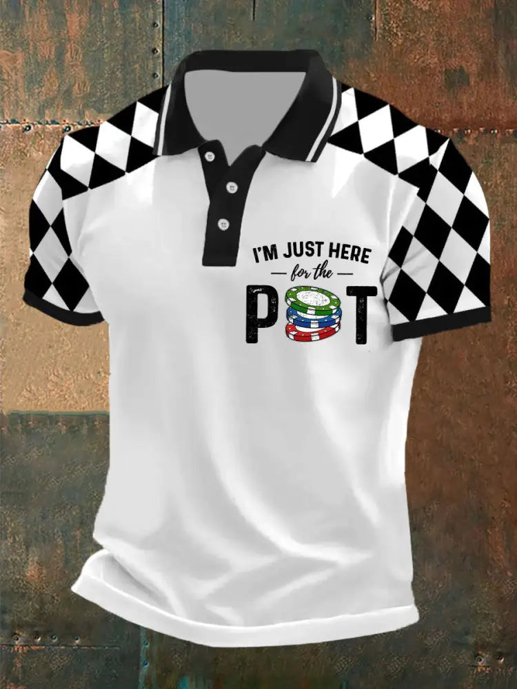 Men’s I’m just here for the pot tops White / S