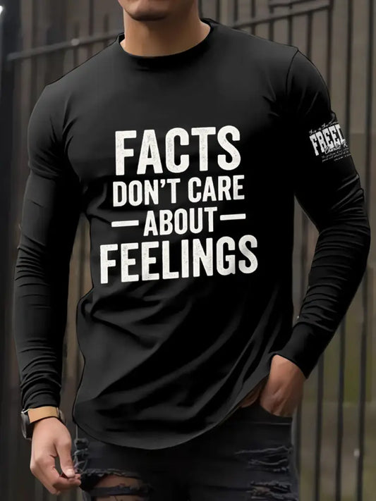 Men’s In Memory Of Charlie Kirk Printed Long Sleeved Round Neck T-shirt Black / S