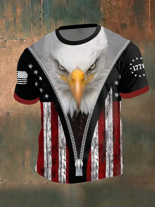 Men’s Independence Day Eagle Short Sleeves T-shirt As picture / S