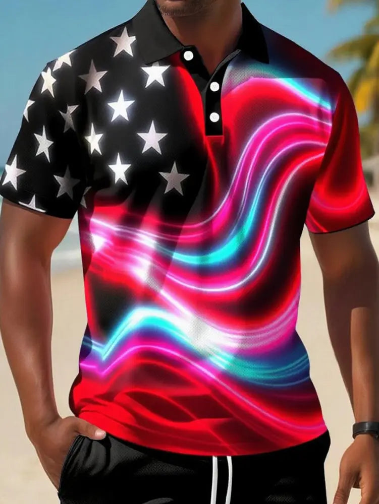 Men’s Independence Day Print short sleeve shirt As picture / S