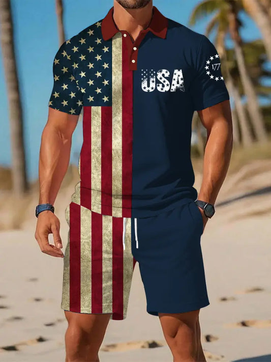 Men’s Independence Day Sets As picture / S