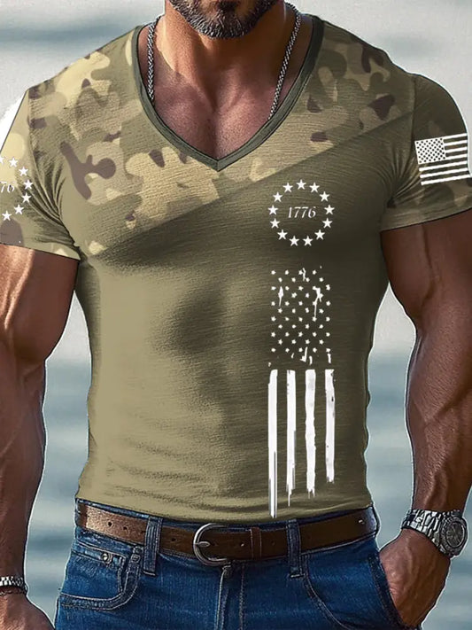 Men’s Independence Day Top Army Green / S
