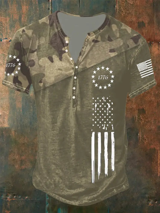Men’s Independence Day Top Army Green / S