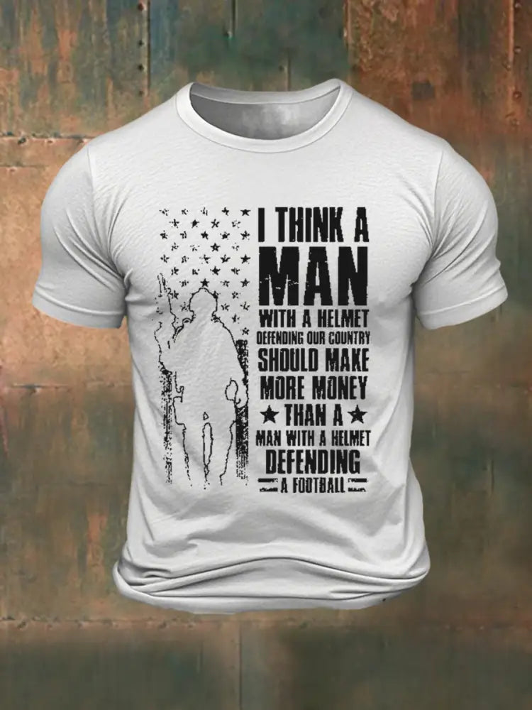 Men’s Independence Day Veteran Printed T-shirt White / S