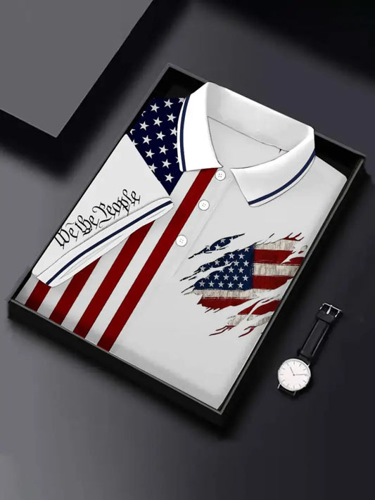 Men’s Independence Day We The People 1776 Short Sleeve T-Shirt White / S