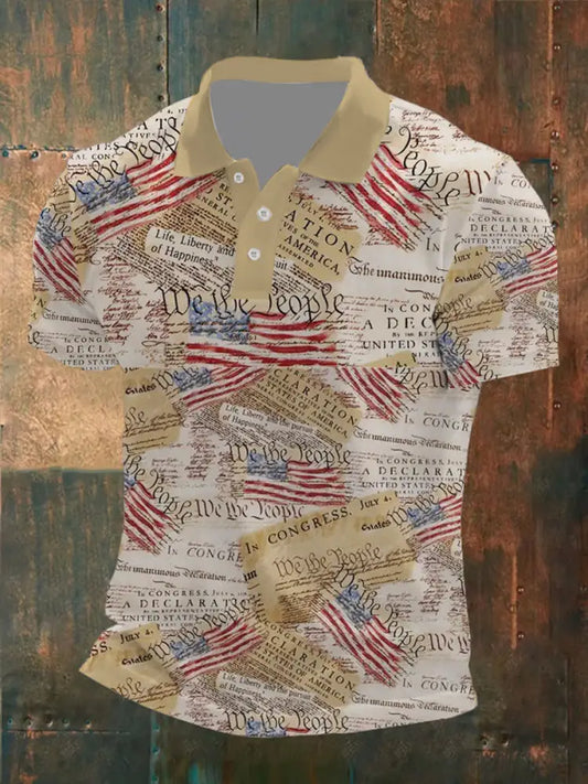 Men’s Independence Day We The People Printed Shirt As picture / S