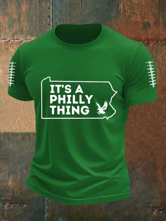 Men’s It’s A Philly Thing Football Fans Lovers Casual Short Sleeve T shirt Green / S