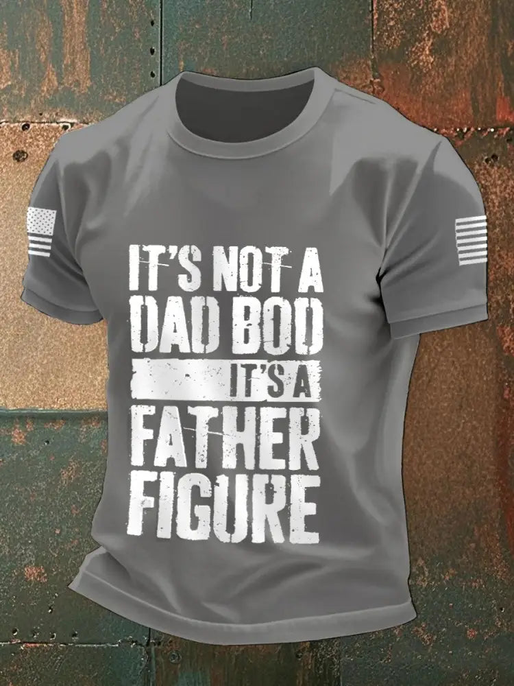 Men’s It’s Not A Dad Bod It’s A Father Figure T-shirts Light Gray / S