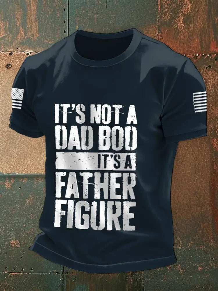 Men’s It’s Not A Dad Bod It’s A Father Figure T-shirts Navy Blue / S