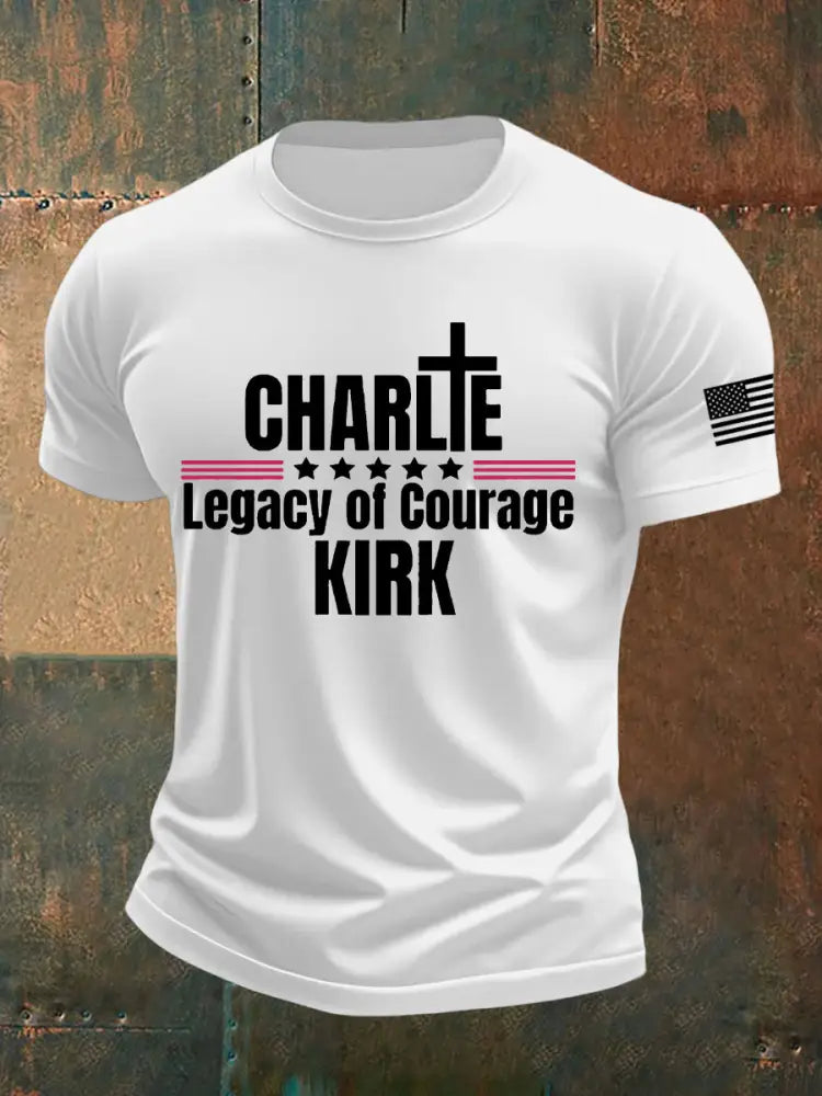 Men’s Legacy Of Courage Charlie Kirk Printed T-shirt White / S