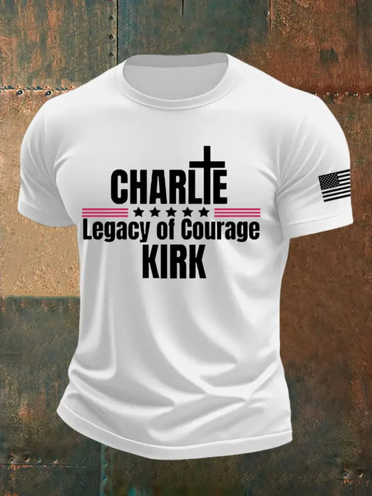 Men’s Legacy Of Courage Charlie Kirk Printed T-shirt White / S