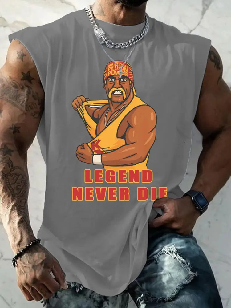 Men’s Legend Never Die！Lives Forever,Brother! Memorial Tank Top Gray / S