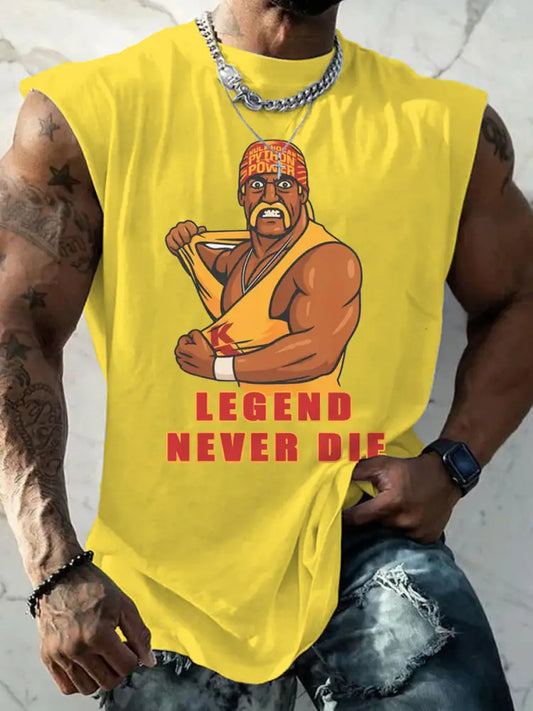 Men’s Legend Never Die！Lives Forever,Brother! Memorial Tank Top Yellow / S