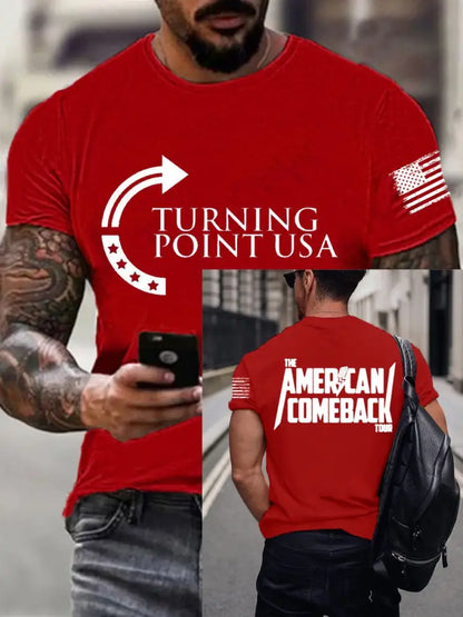 Men’s Limited Edition Charlie Kirk US Comeback Tour Shirt T-shirt Red / S