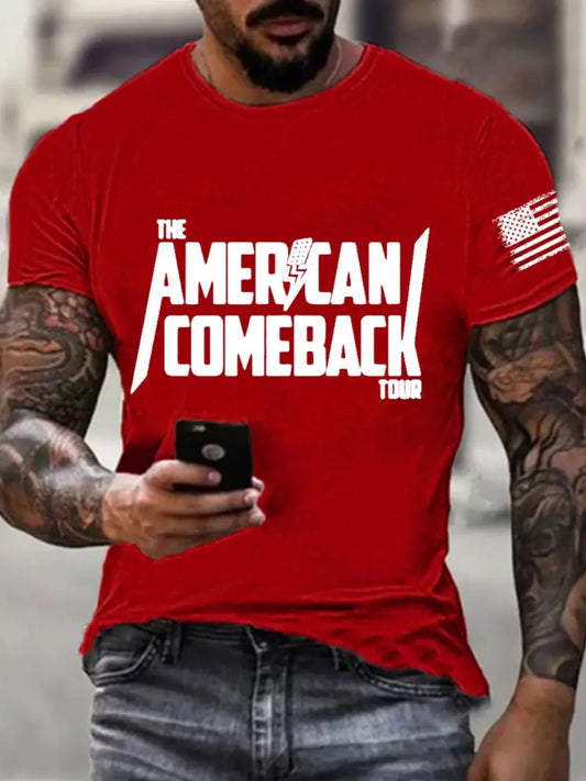 Men’s Limited Edition Charlie Kirk US Comeback Tour Shirt T-shirt Red / S