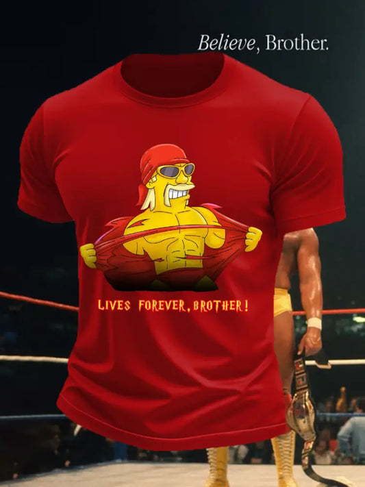 Men’s Lives Forever,Brother! R.I.P Legend! Memorial Tee Pure Red / S