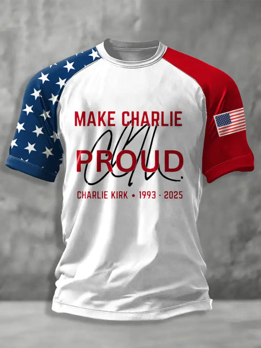 Men’s Make Charlie Proud Print short sleeve t-shirt White / S