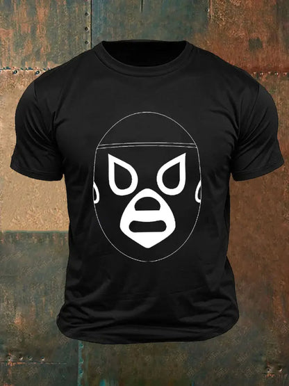 Men’s Mexican Wrestling Mask T-shirts Black / S