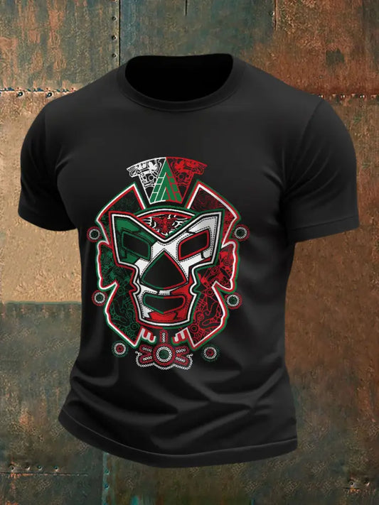 Men’s Mexican Wrestling Mask T-shirts Black / S