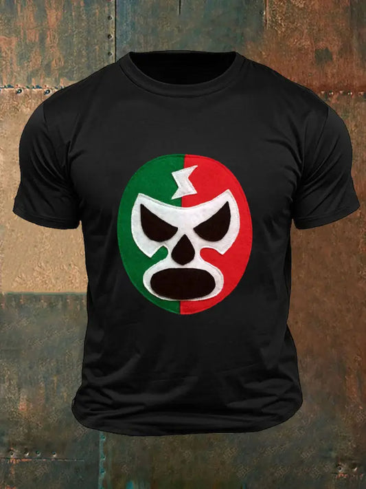Men’s Mexican Wrestling Mask T-shirts Black / S