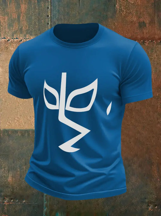 Men’s Mexican Wrestling Mask T-shirts Blue / S