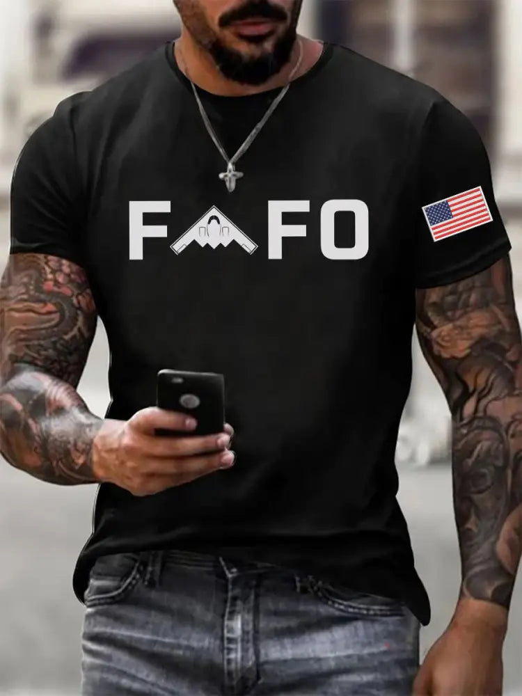 Men’s Midnight Hammer B2 FAFO Printed T-shirt Black / S