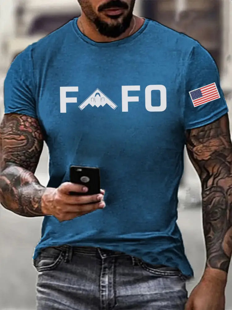 Men’s Midnight Hammer B2 FAFO Printed T-shirt Blue / S