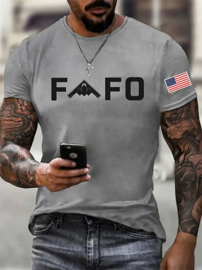 Men’s Midnight Hammer B2 FAFO Printed T-shirt Light Gray / S